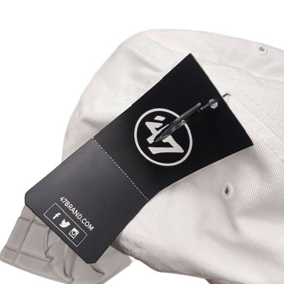 47 Brand Men's NFL Denver Broncos Adjustable Cap White One Size NWT - Picture 8 of 11